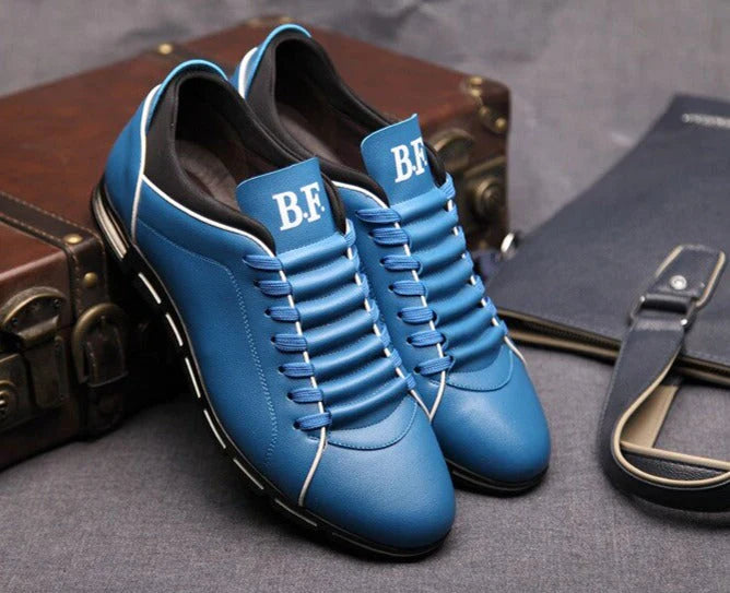 Stylish Men’s Low Sneakers in PU Leather