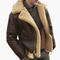 Men’s Aviator Bomber Jacket | Faux-Shearling Collar Zip-Up Winter Coat