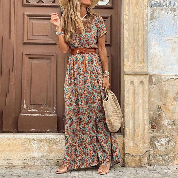 Sylvara | Stylish Floral Maxi Dress for Summer & Parties