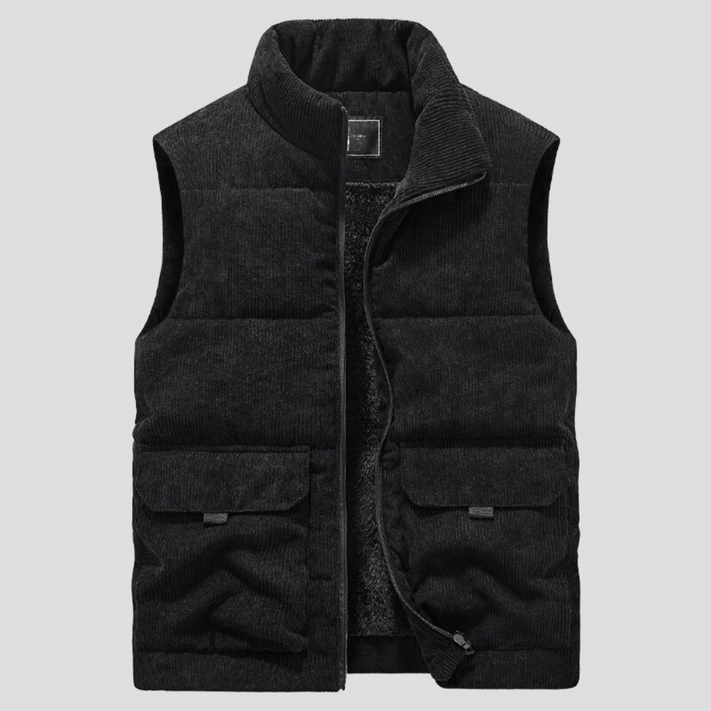 Seamus | Padded Sleeveless Jacket with Zipper