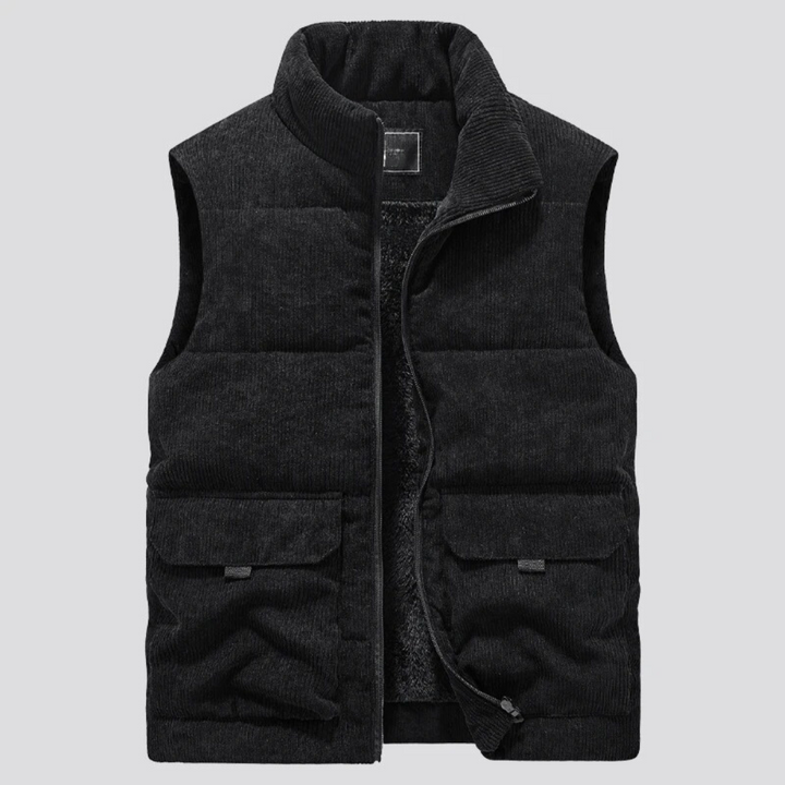 Seamus | Padded Sleeveless Jacket with Zipper