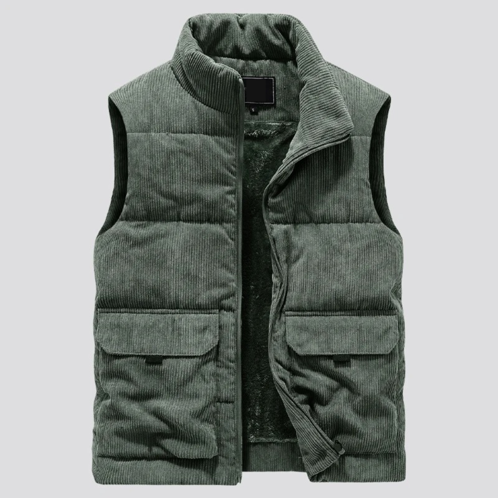 Seamus | Padded Sleeveless Jacket with Zipper