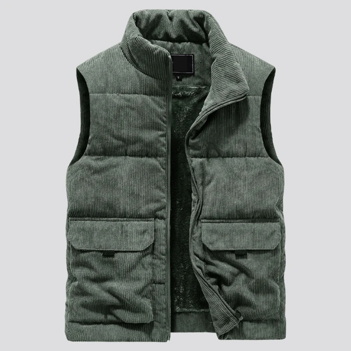 Seamus | Padded Sleeveless Jacket with Zipper