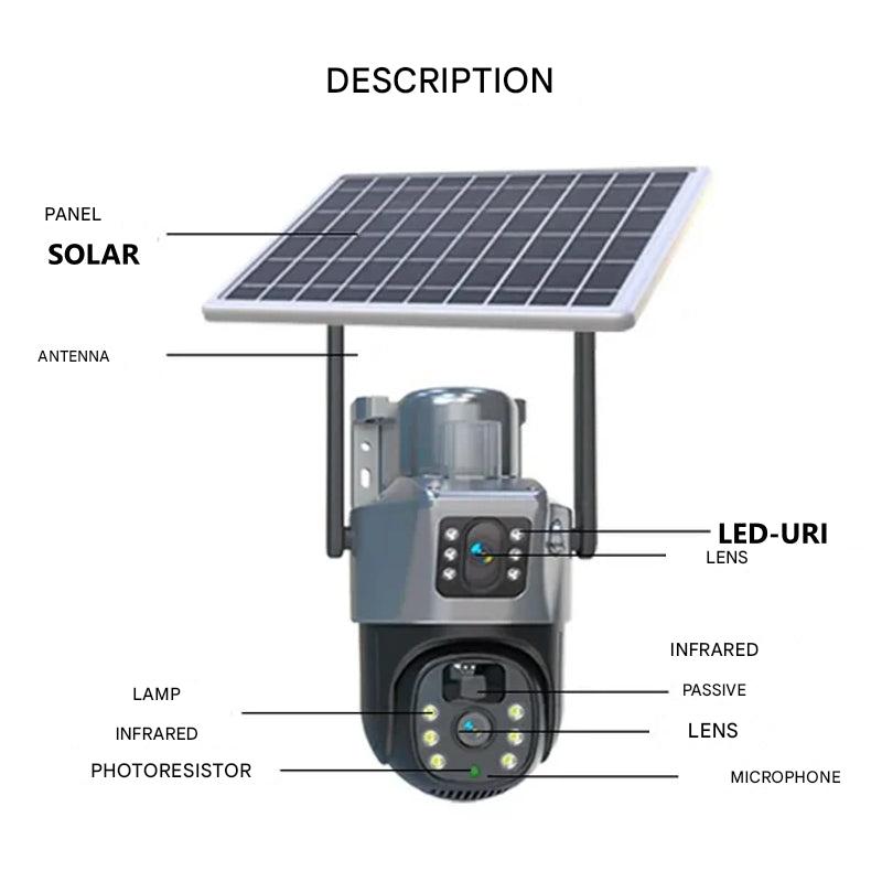 4K Solar Wireless Security Camera | Smart 360° Rotation