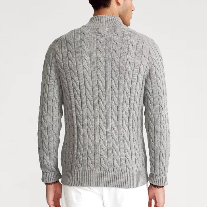 Men’s Luxe Half-Zip Cotton Style Sweater