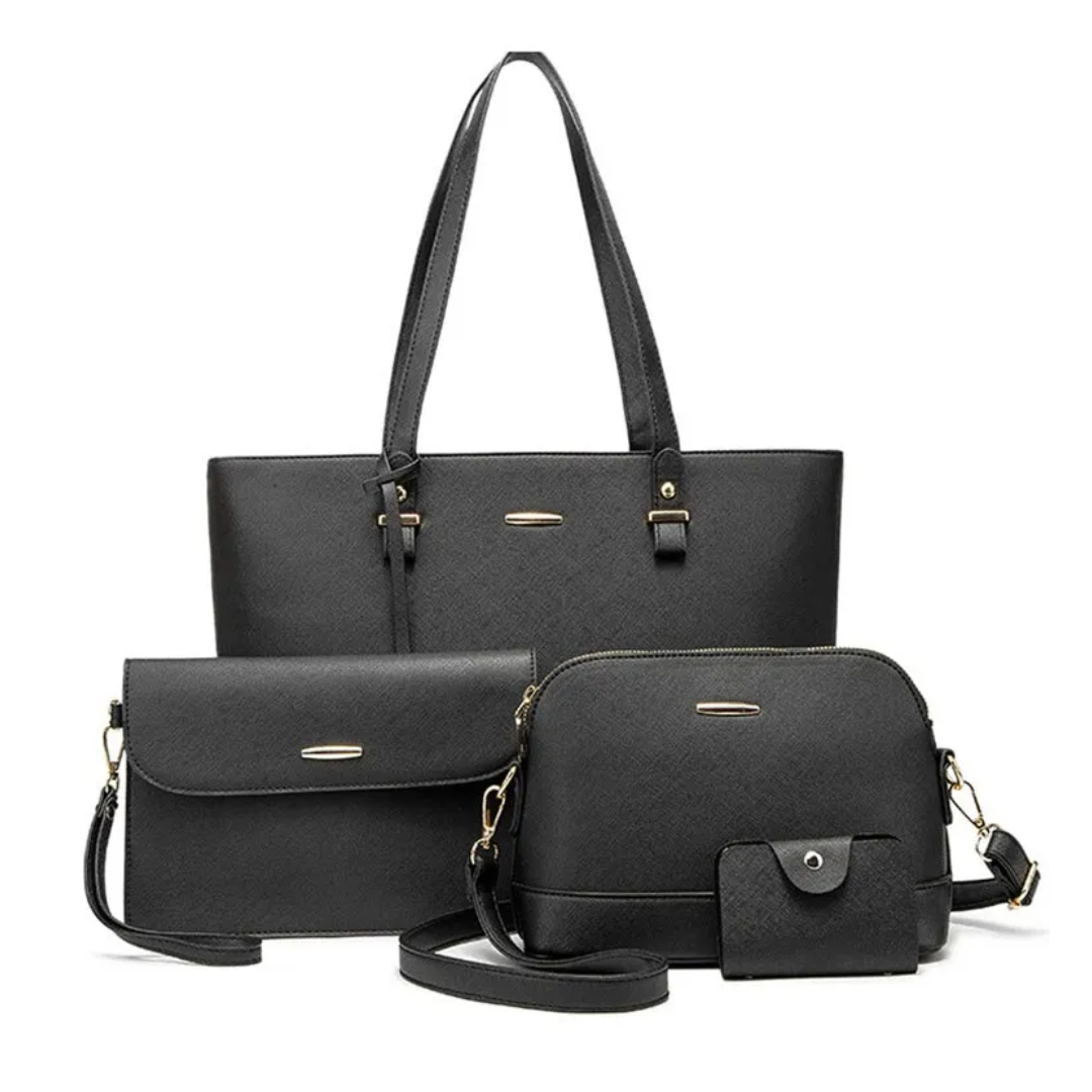 Women’s 4‑Piece Leather Handbag Set