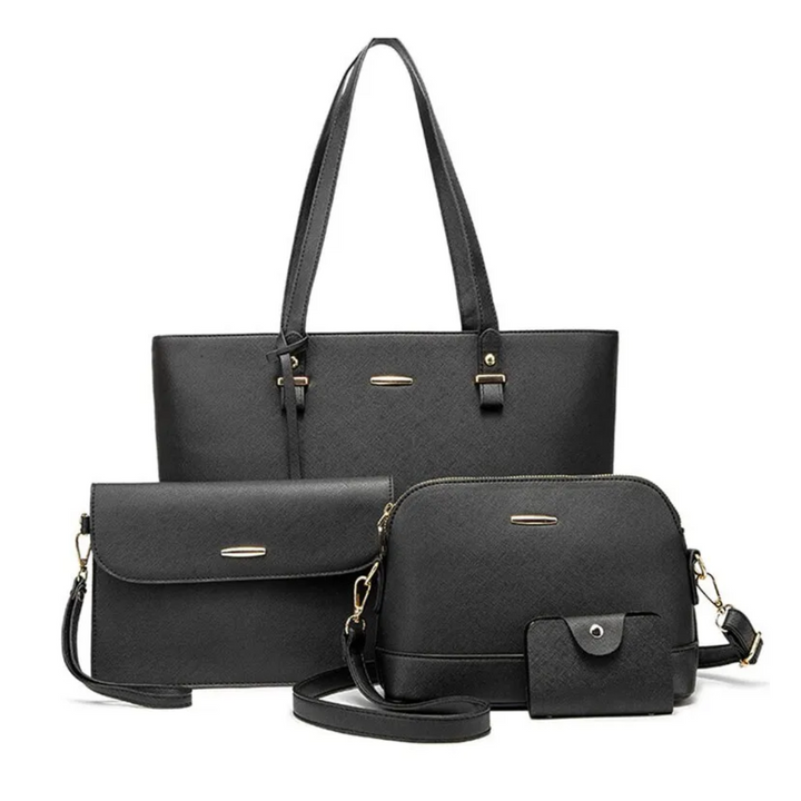 Women’s 4‑Piece Leather Handbag Set