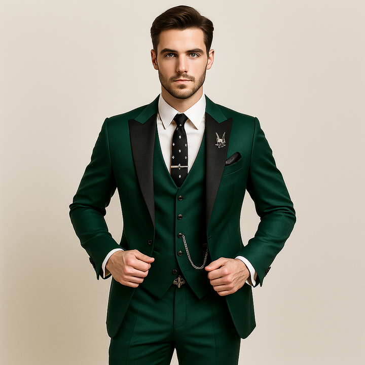 Three-Piece Set for Men | Business Blazer, Waistcoat & Trousers