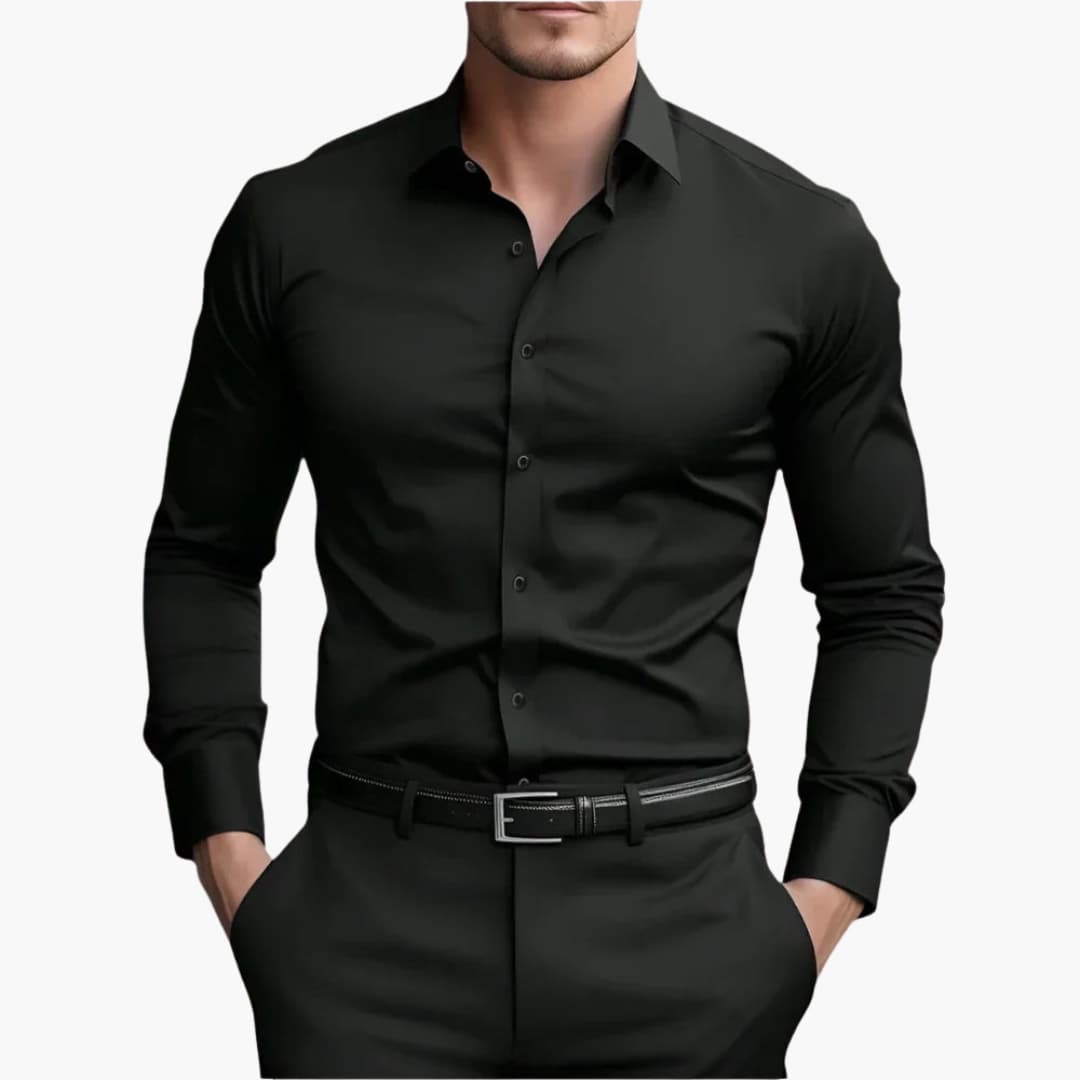 Men’s Slim-Fit Long-Sleeve Stretch Shirt
