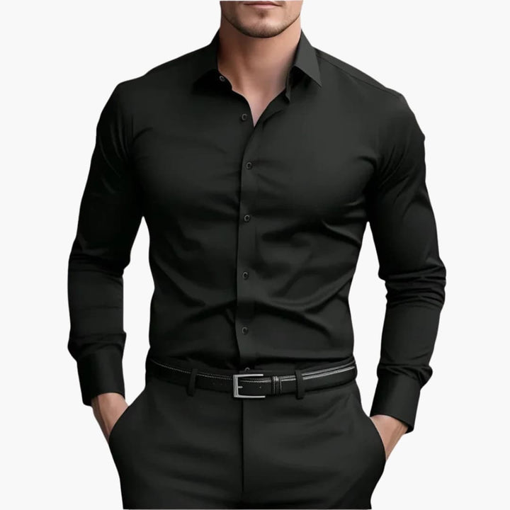 Men’s Slim-Fit Long-Sleeve Stretch Shirt