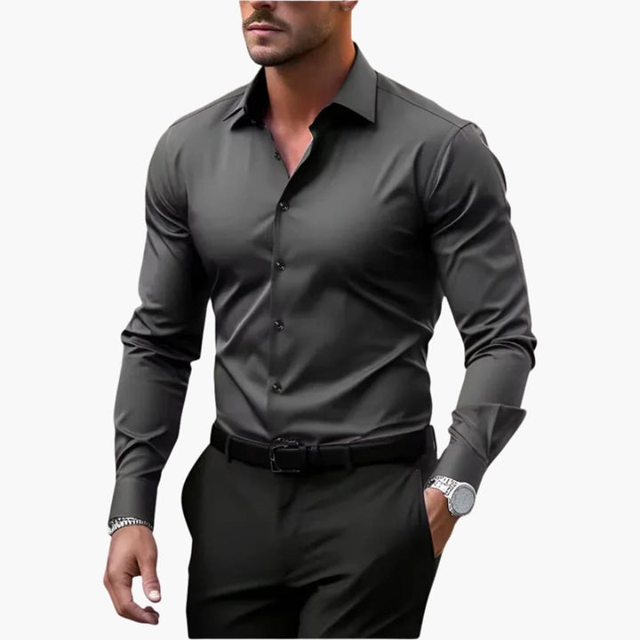 Men’s Slim-Fit Long-Sleeve Stretch Shirt