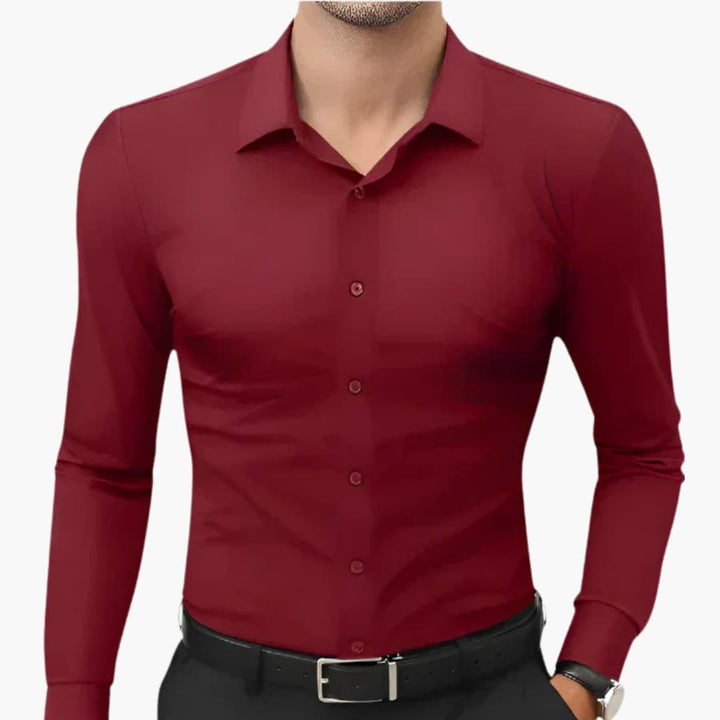 Men’s Slim-Fit Long-Sleeve Stretch Shirt