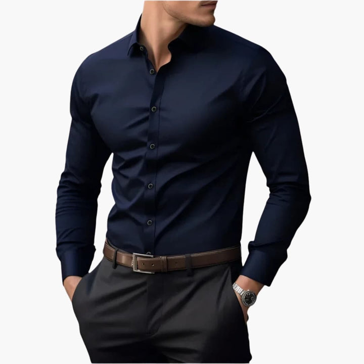 Men’s Slim-Fit Long-Sleeve Stretch Shirt
