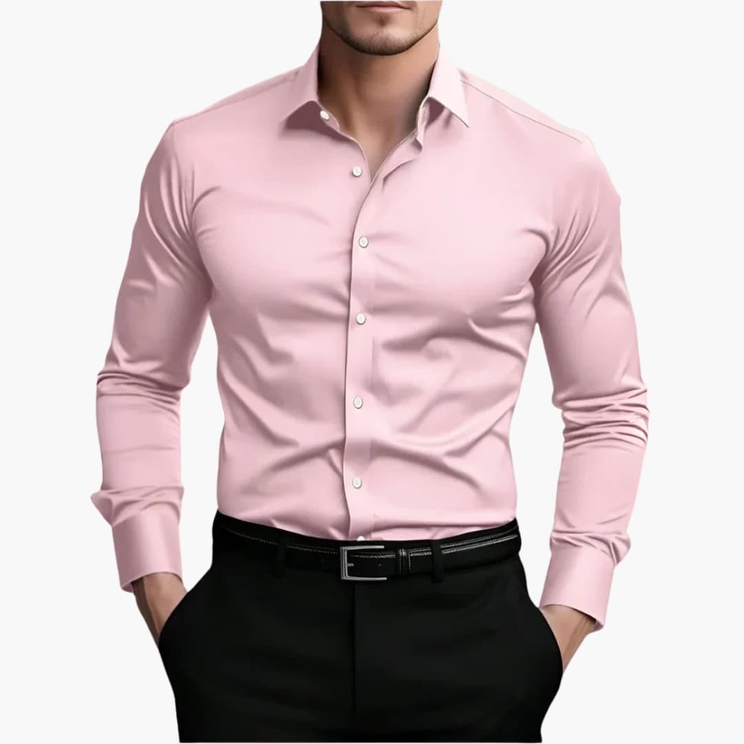 Men’s Slim-Fit Long-Sleeve Stretch Shirt