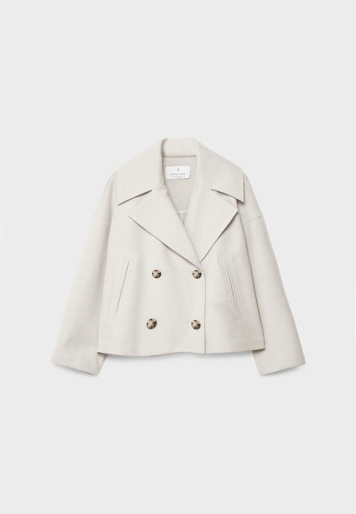 Kaelith | Chic Double-Breasted Short Blazer Jacket