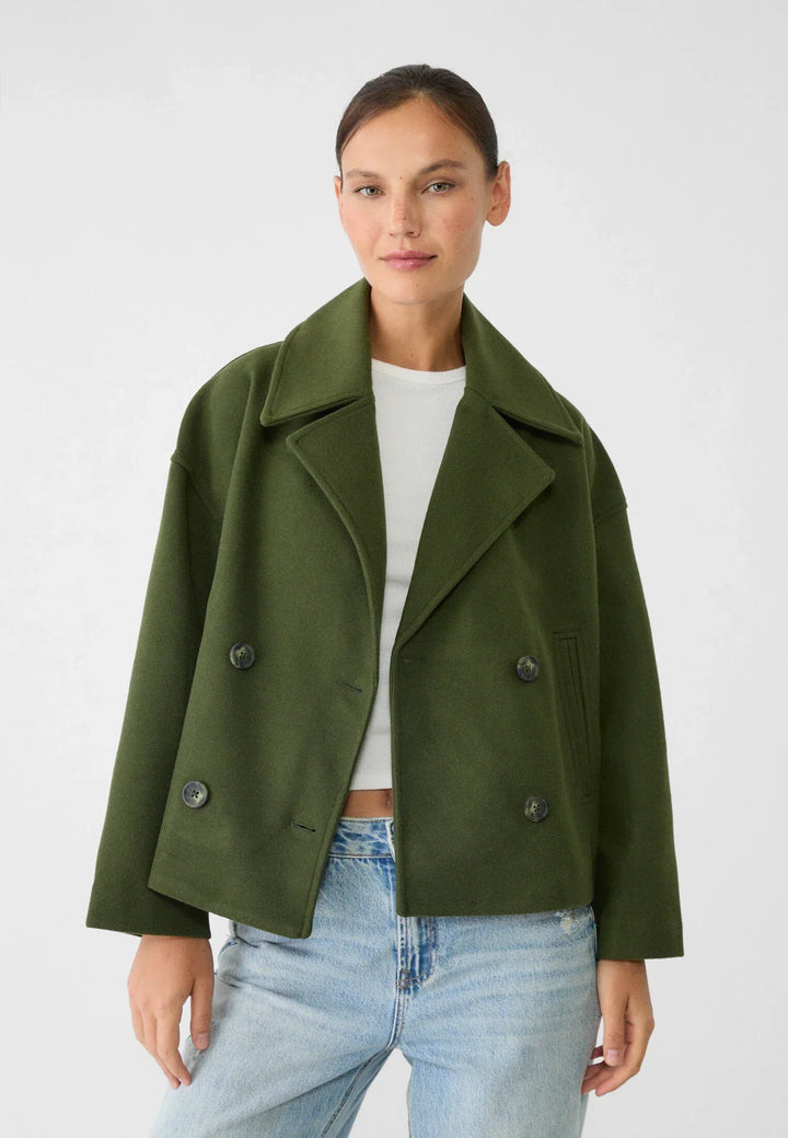 Kaelith | Chic Double-Breasted Short Blazer Jacket