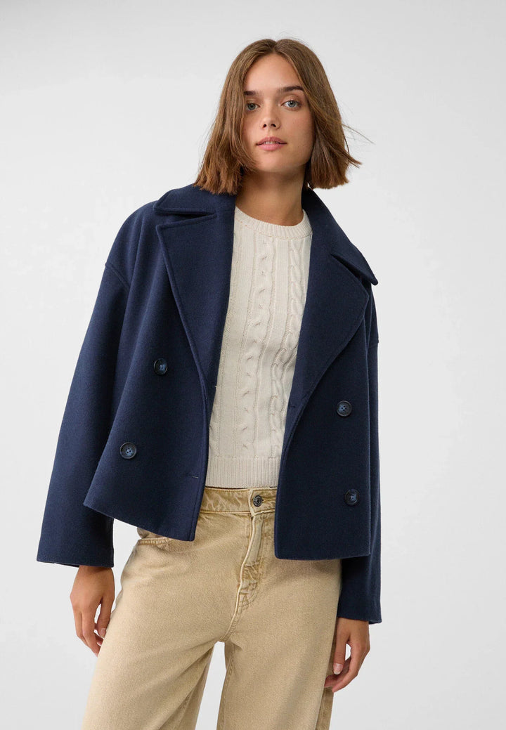 Kaelith | Chic Double-Breasted Short Blazer Jacket