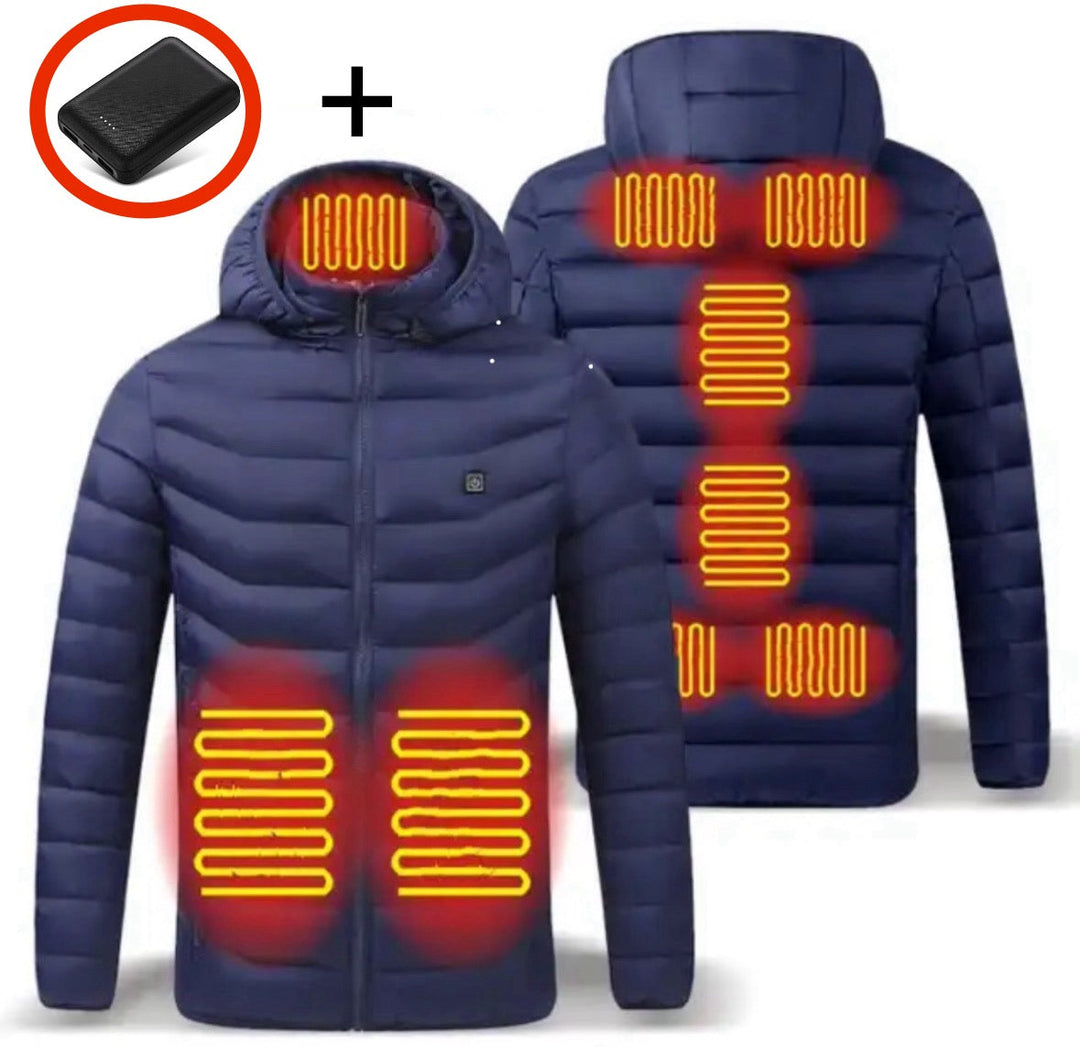 Heated Hooded Jacket | 3 Heat Levels, Thick & Washable