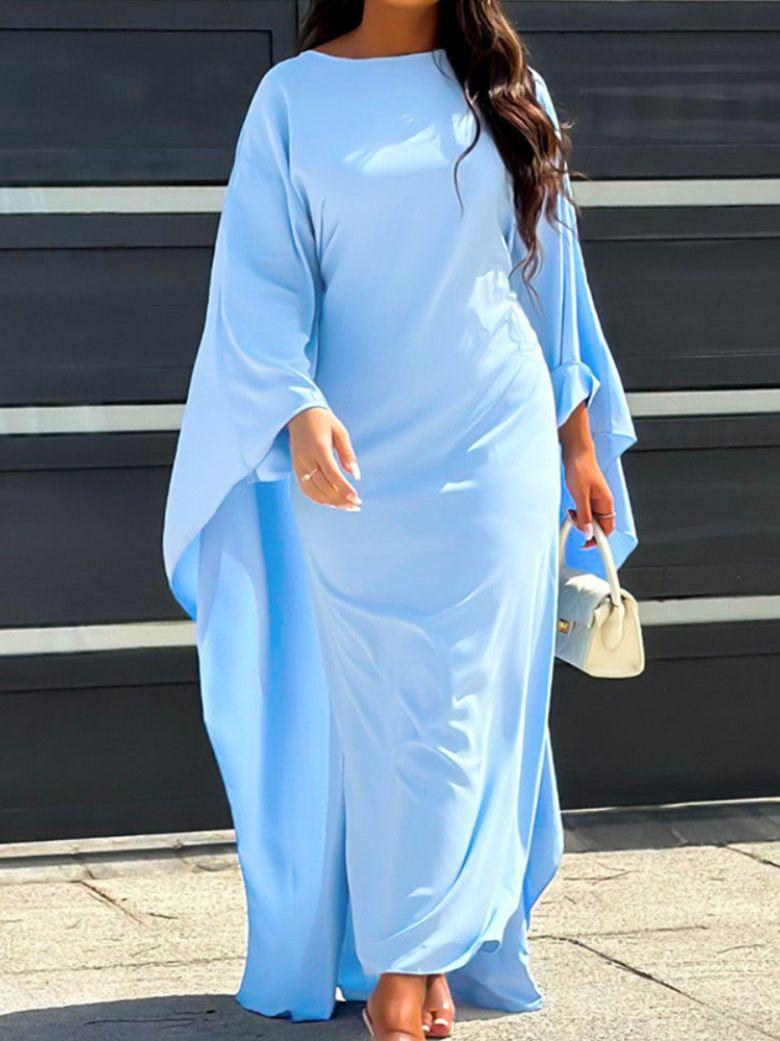 Azelina | Elegant Long-Sleeve Midi Dress for Women