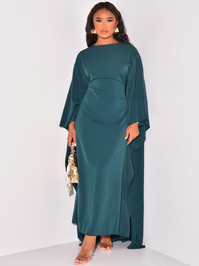 Azelina | Elegant Long-Sleeve Midi Dress for Women