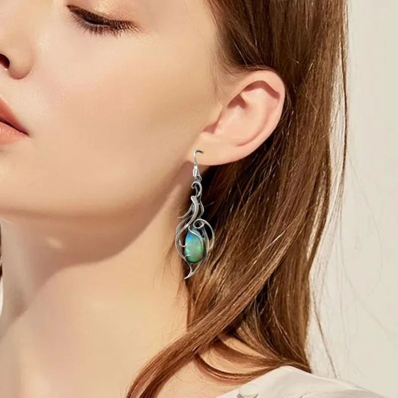 Vintage Blue Opal Earrings