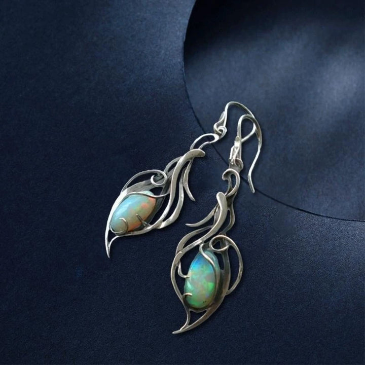 Vintage Blue Opal Earrings