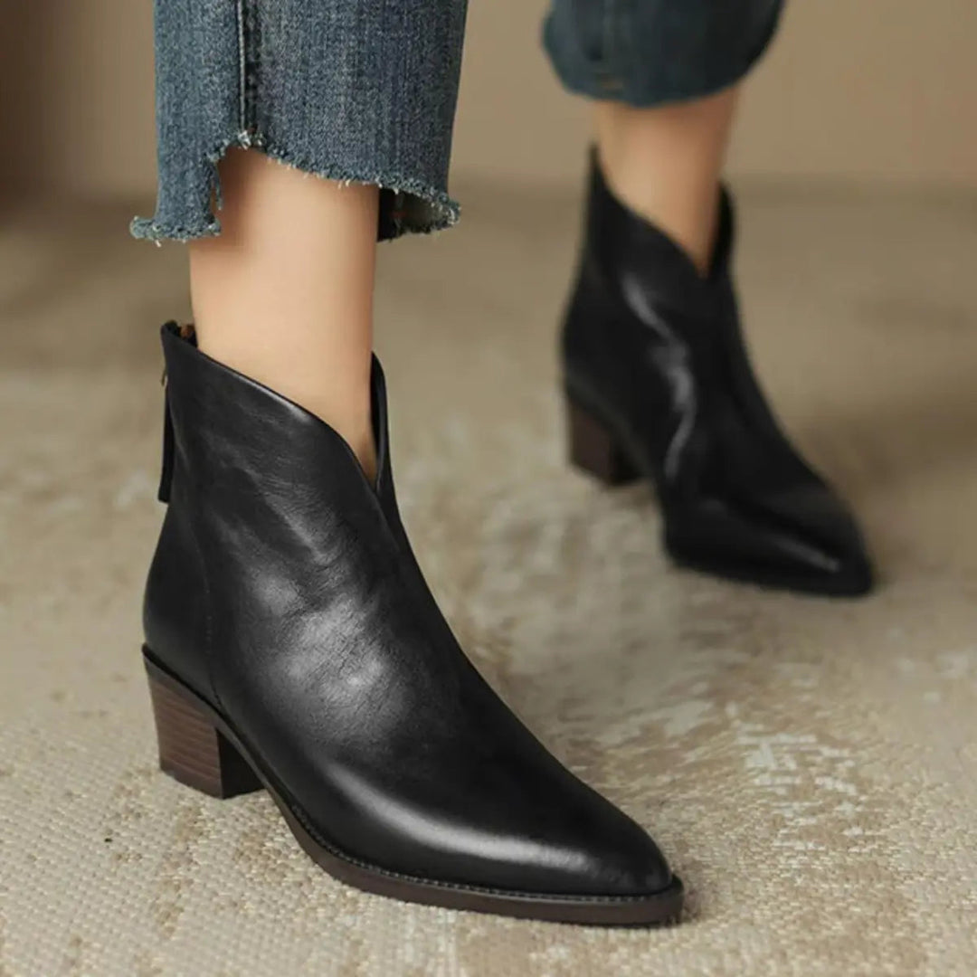 Women’s Elegant Leather Ankle Boots