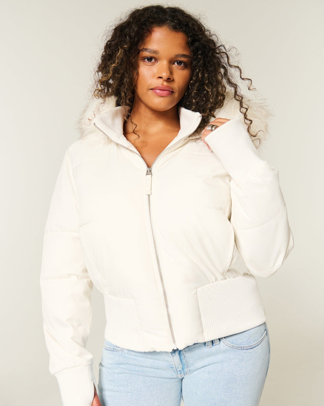 Women’s Winter Jacket with Removable Hood