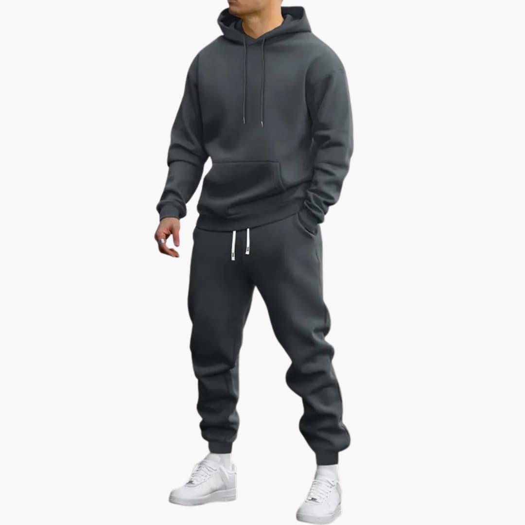 Men’s 2-Piece Tracksuit | Pullover Hoodie & Tapered Joggers
