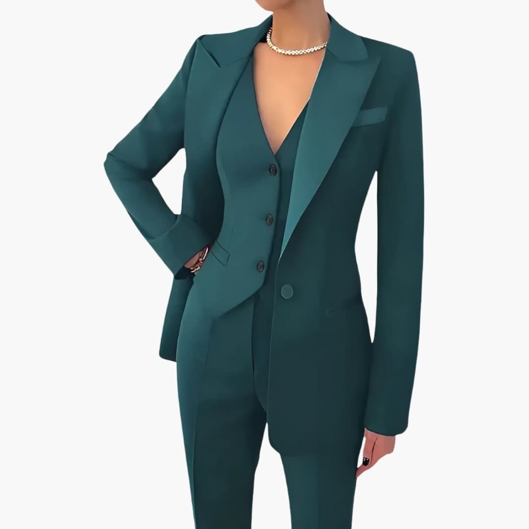 Women’s 3-Piece Suit Set | Blazer & Pants Formal Tailored Outfit