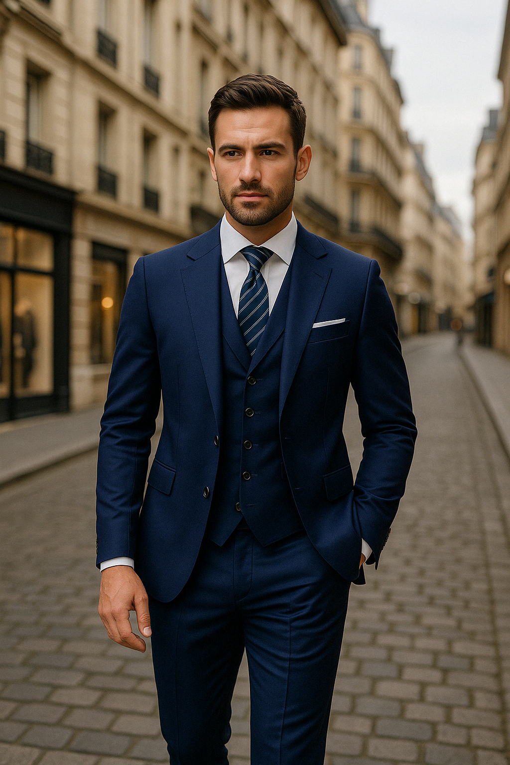Classic 3-Piece Suit for Men | Formalwear with Jacket + Vest + Pants