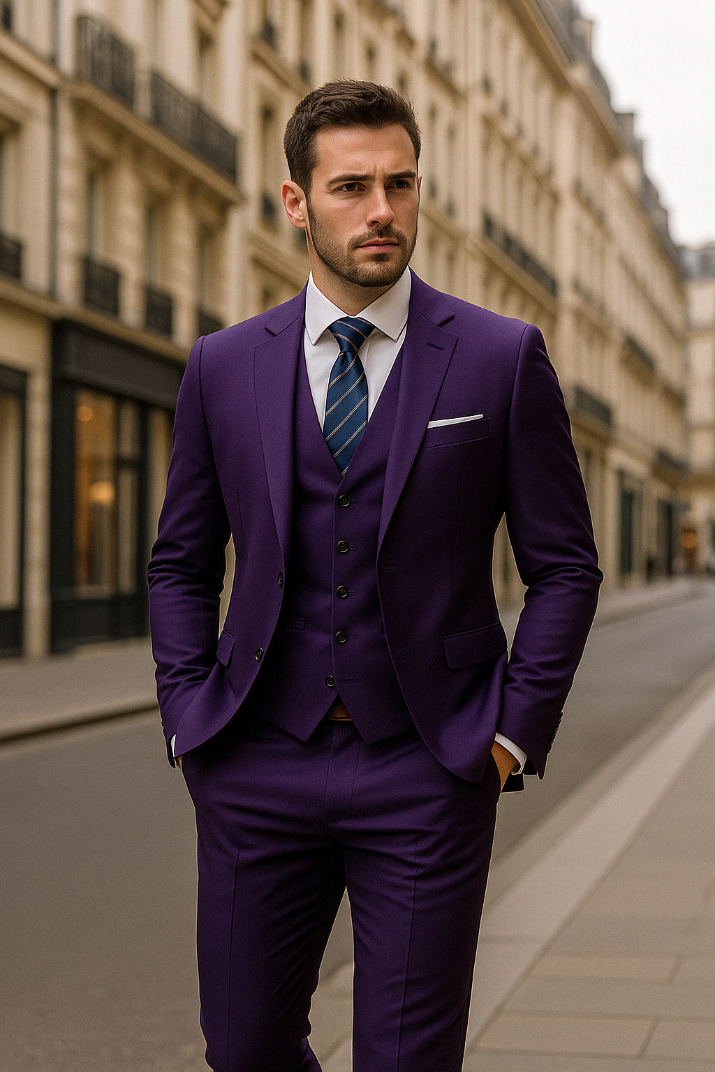 Classic 3-Piece Suit for Men | Formalwear with Jacket + Vest + Pants