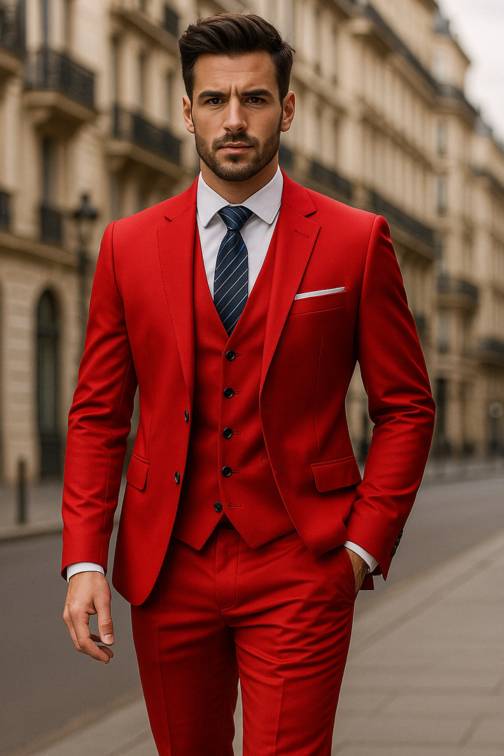 Classic 3-Piece Suit for Men | Formalwear with Jacket + Vest + Pants