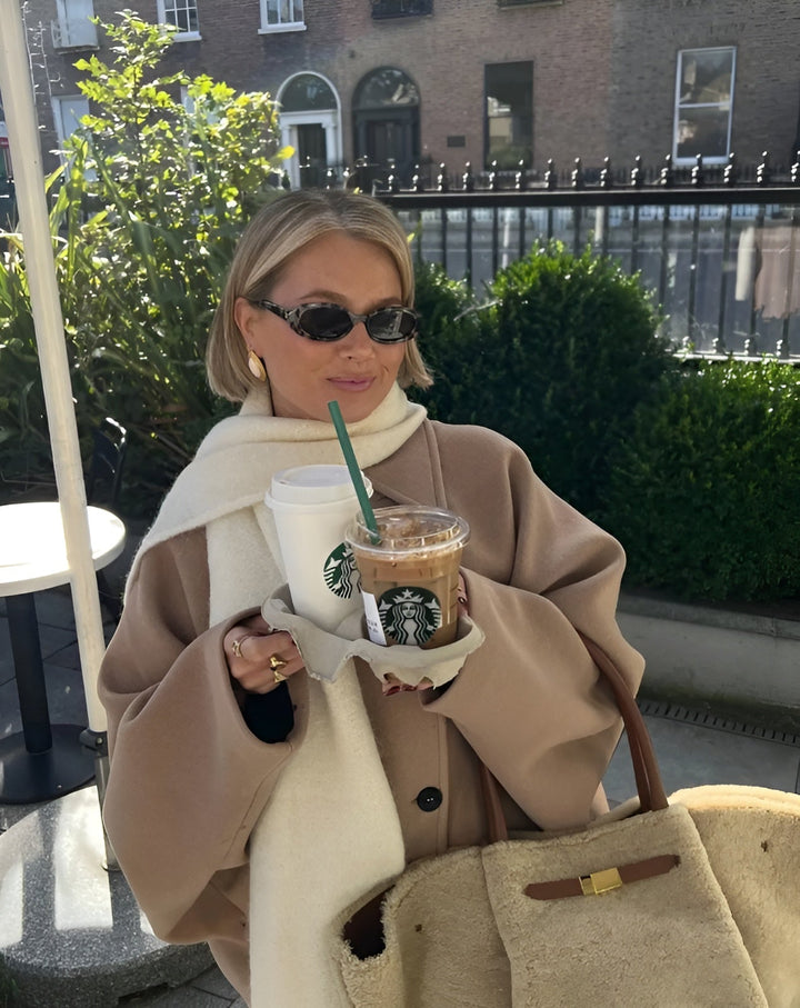 Oversized Wool Blend Winter Jacket for Women