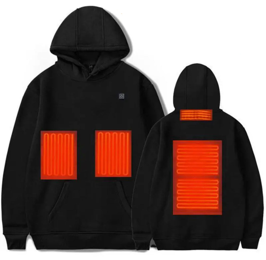 Heated Sweatshirt Hoodie | Winter Layer with Adjustable Heat