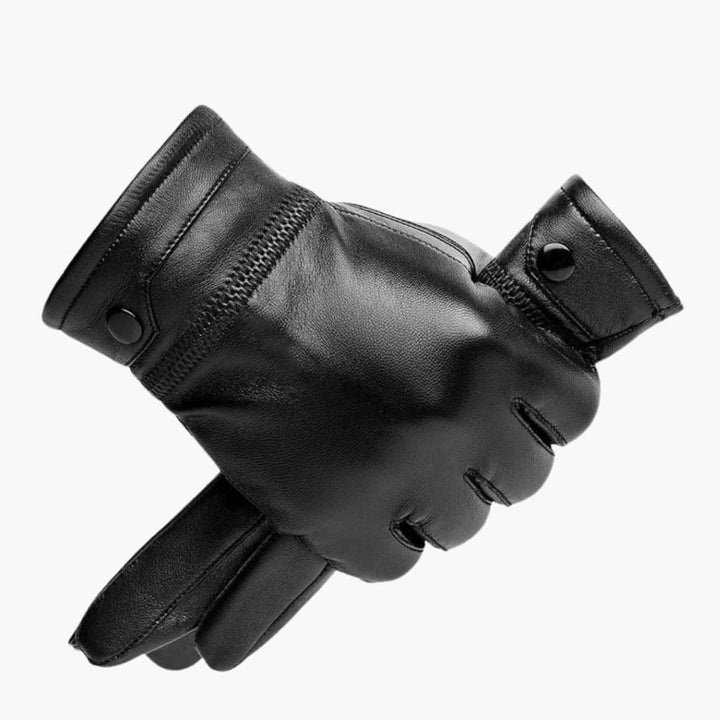 Men’s Winter Gloves | Snap-Closure Leather Style