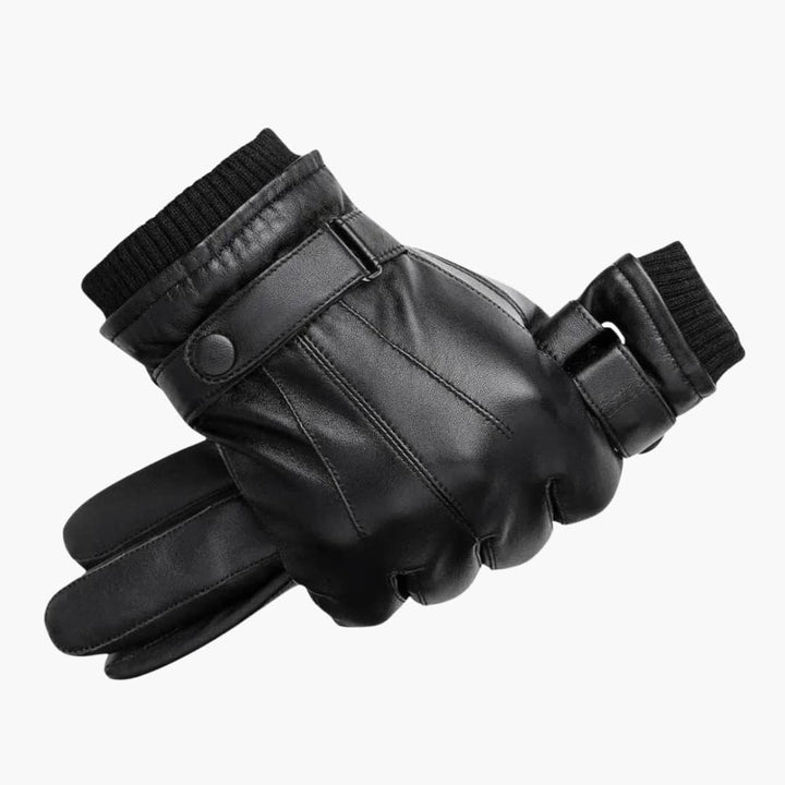 Men’s Winter Gloves | Snap-Closure Leather Style