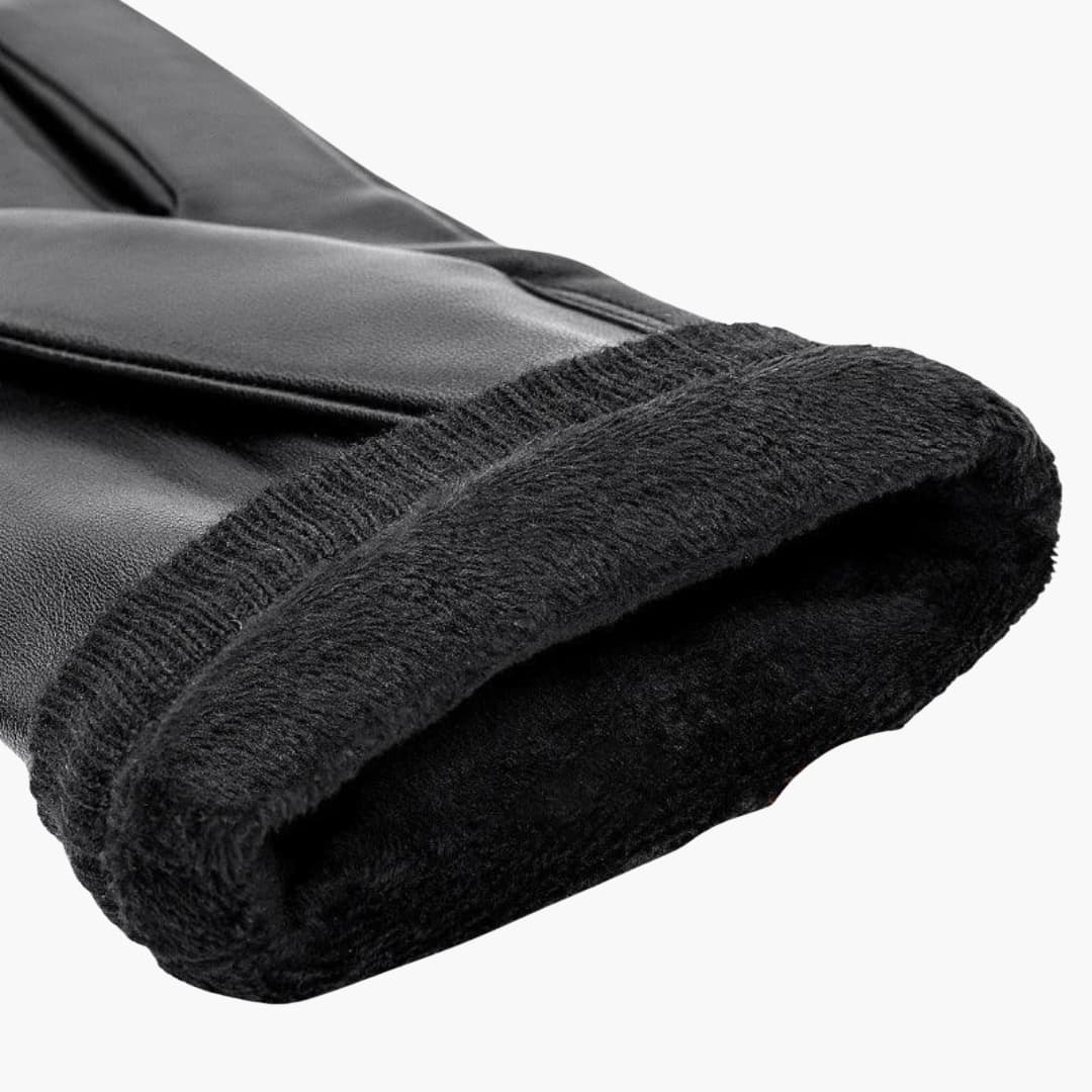Men’s Winter Gloves | Snap-Closure Leather Style