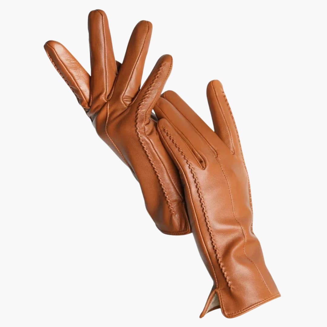 Women’s Winter Gloves | Quilted Stitch Detail with Warm Lined Interior - Leather Style