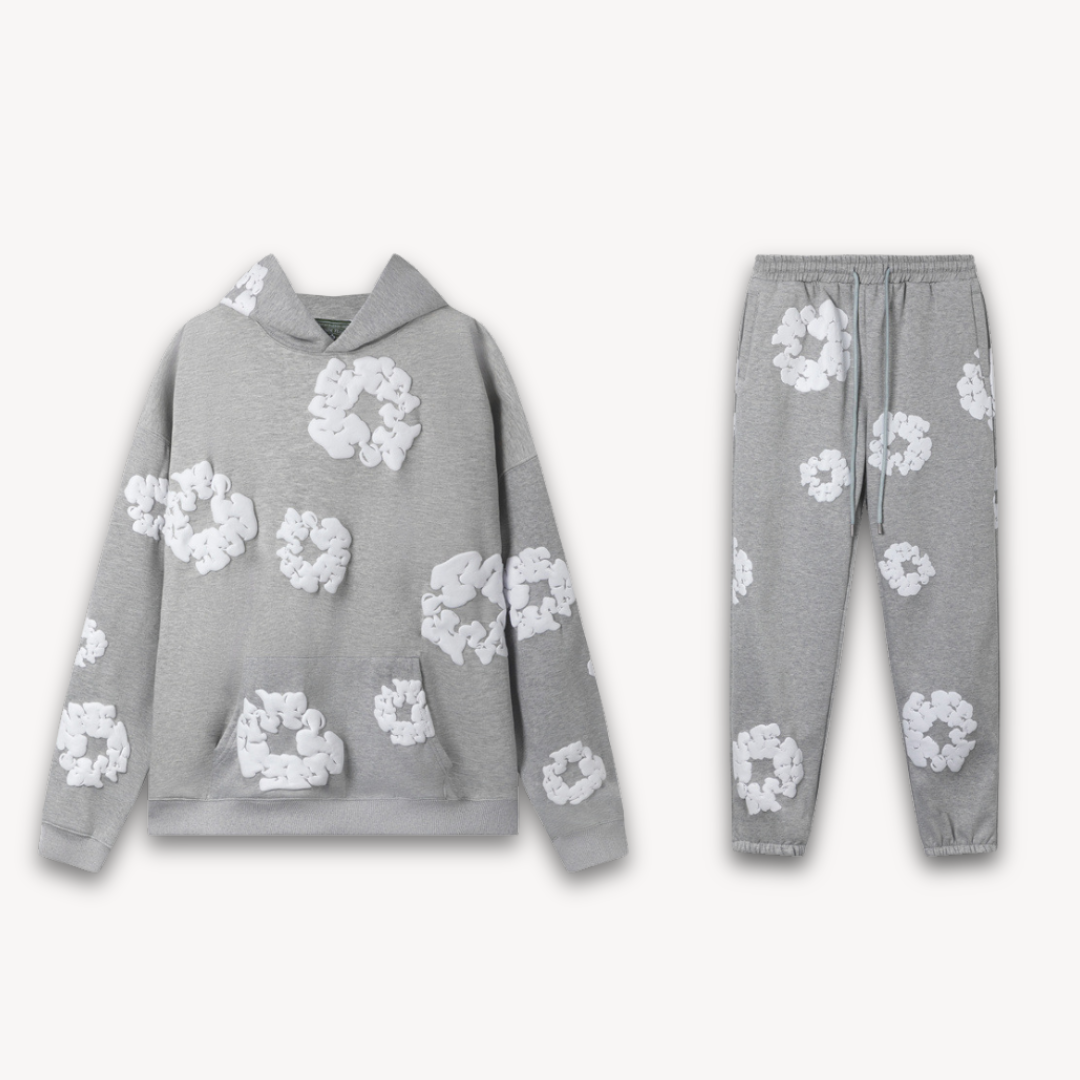 Unisex Cotton Wreath Hoodie & Jogger Set | Matching Set