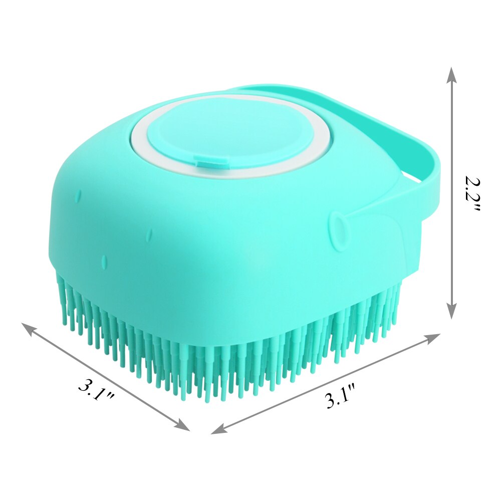 Silicone Pet Bath Brush with Shampoo Dispenser