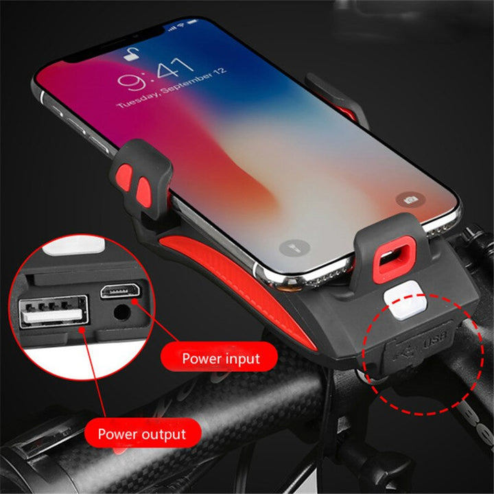 Bike Mount | Bike Handlebar Phone Mount with Light & Powerbank