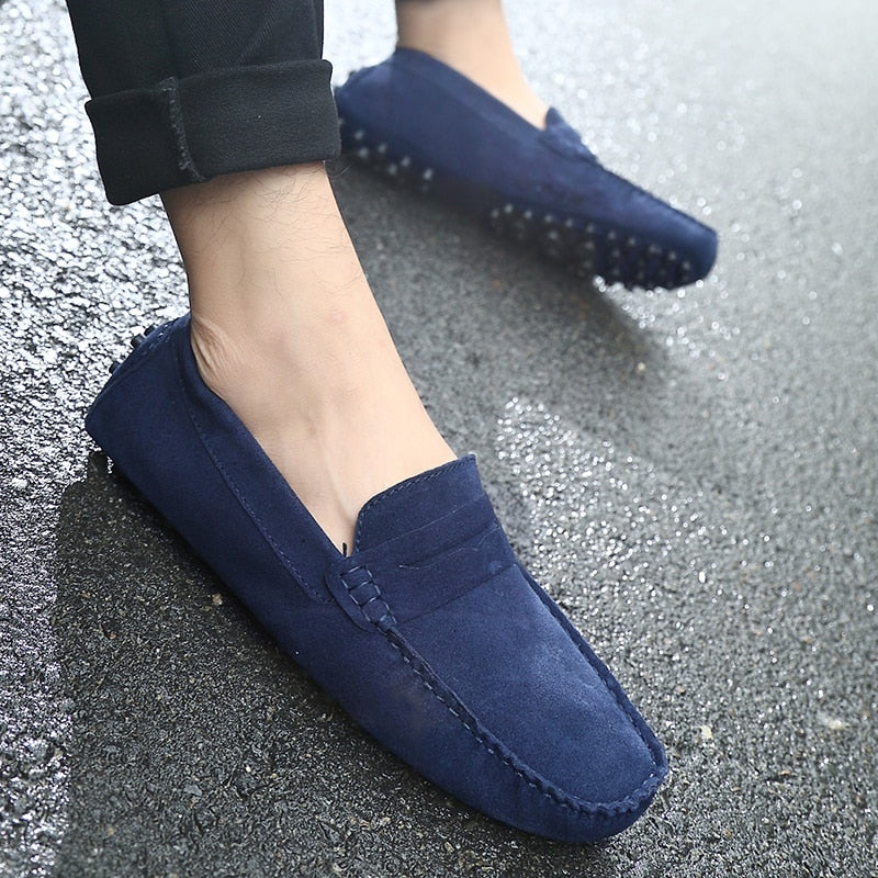 Italian Style Suede Loafers for Men