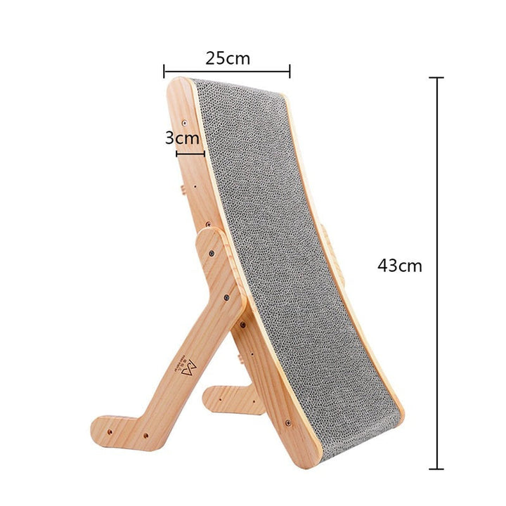 Wooden Cat Scratcher & Lounger