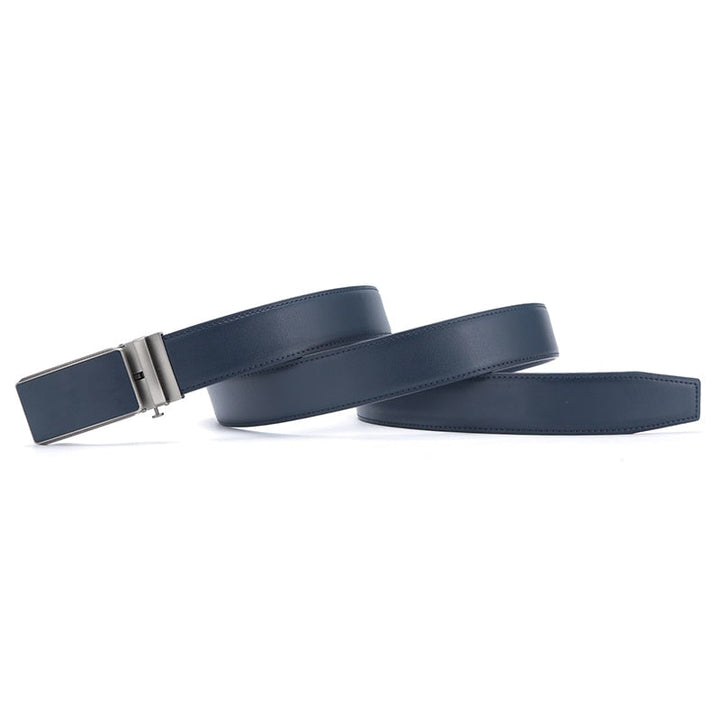 Faustino | Men’s Leather Belt with Elegant Metal Buckle