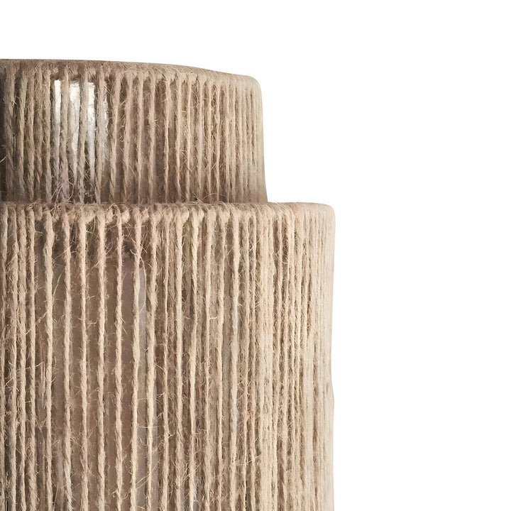 Boho Wall Decor | Rattan Lampshade with Hemp Rope