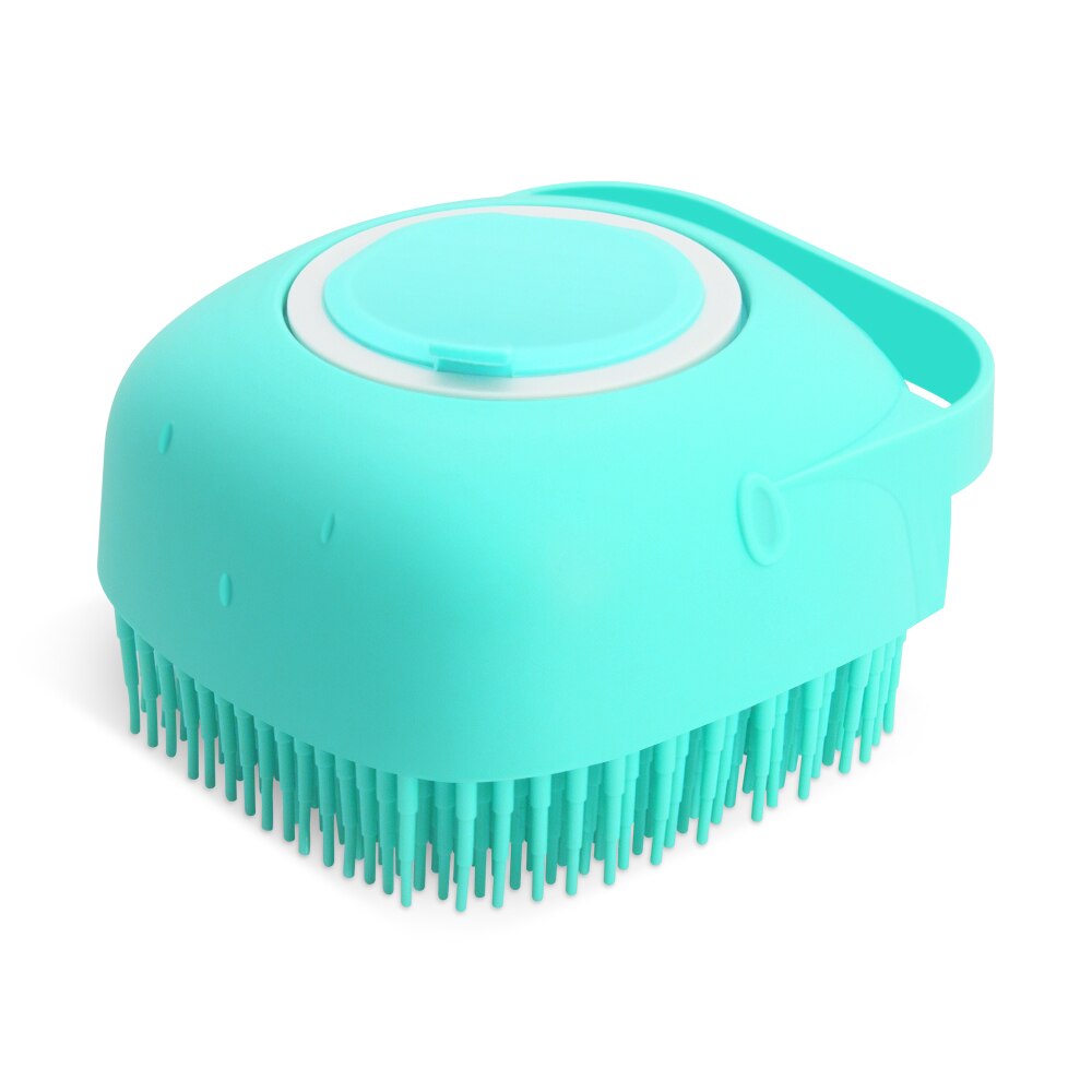 Silicone Pet Bath Brush with Shampoo Dispenser