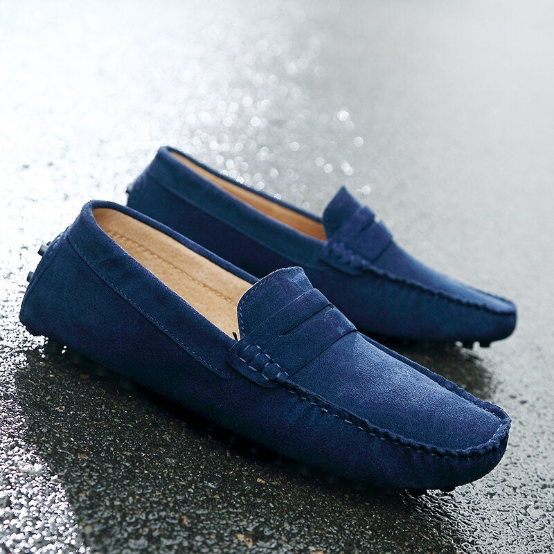 Italian Style Suede Loafers for Men