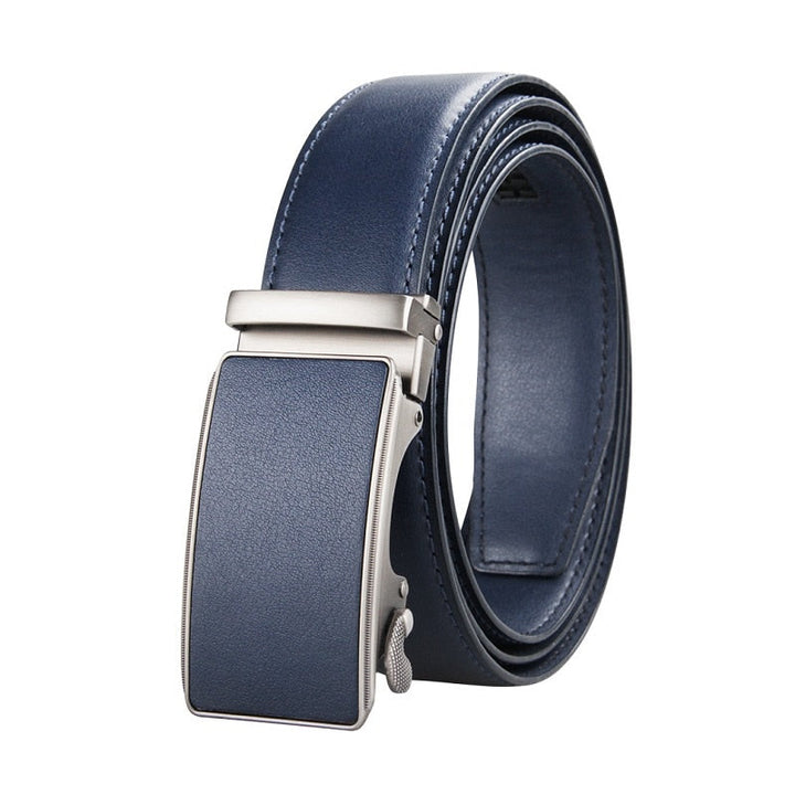 Faustino | Men’s Leather Belt with Elegant Metal Buckle