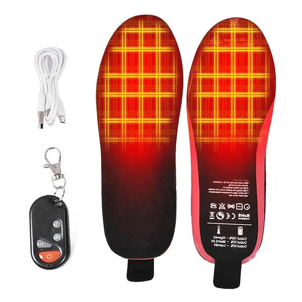 Wireless Rechargeable Heated Shoe Insoles | Electric Foot Warmers